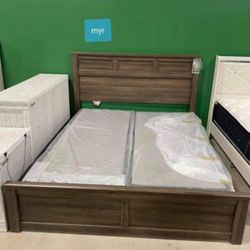 Dark Brown Queen Panel Bed| Fastest Delivery | Brand New