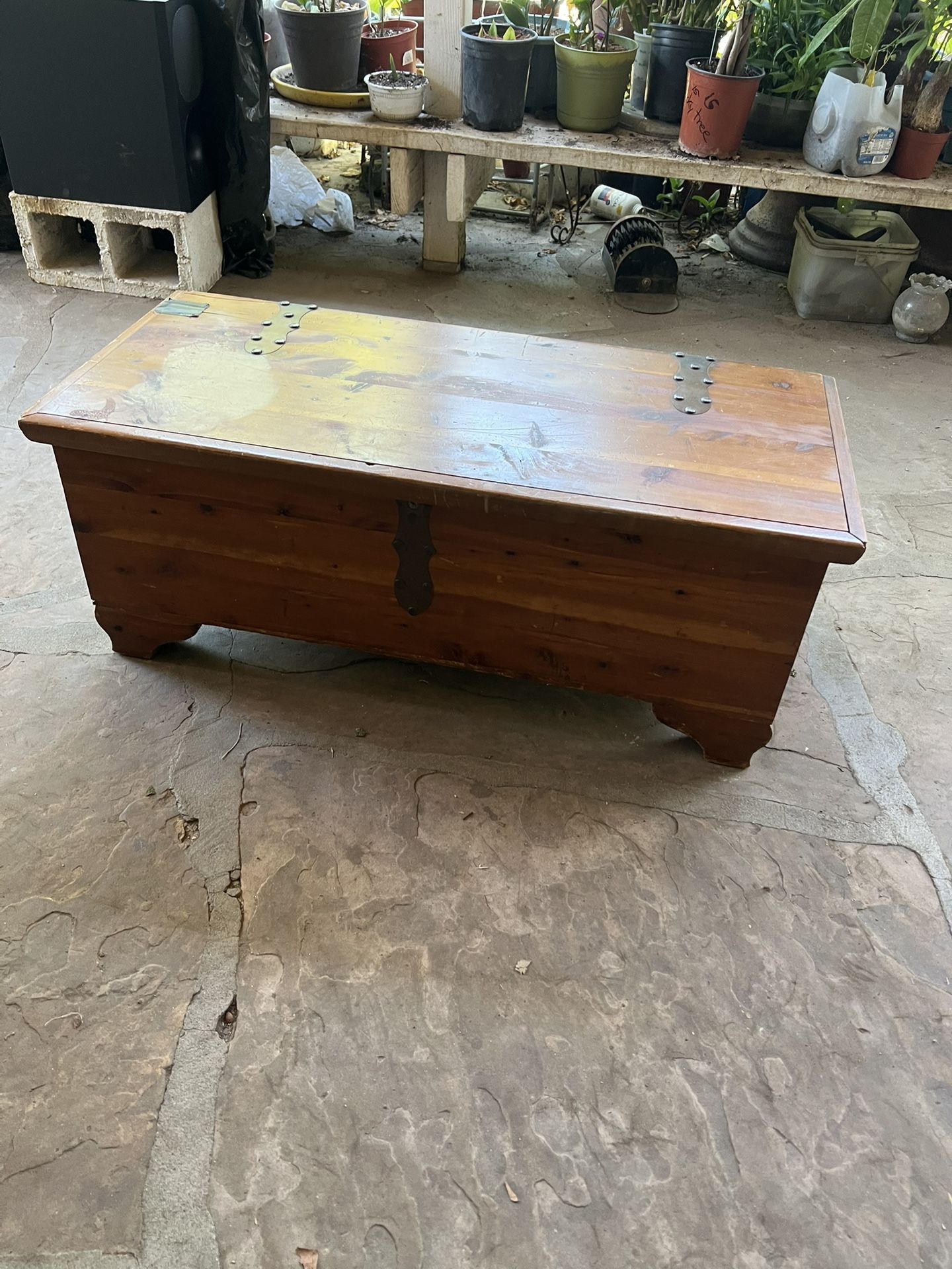 Vintage Antique Beautiful Wood Chest 36” Length, 16” Width, 14” Tall