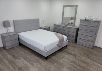 Piece Bedroom Set – Available in Black, White, and Gray