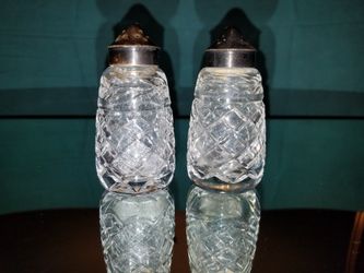 Vintage Waterford crystal salt and pepper shakers