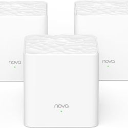 Tenda Nova Mesh WiFi System - Covers 3500 sq.ft - AC1200 Dual-Band Mesh Network for Home Internet - Parental Control - 3-Pack