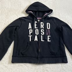 Women’s Aeropostale Black Zip Up Hoodie 