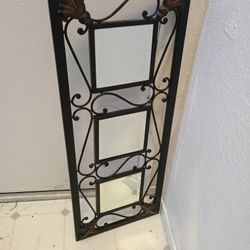11 INCH X 28 INCH METAL MIRROR DECOR
