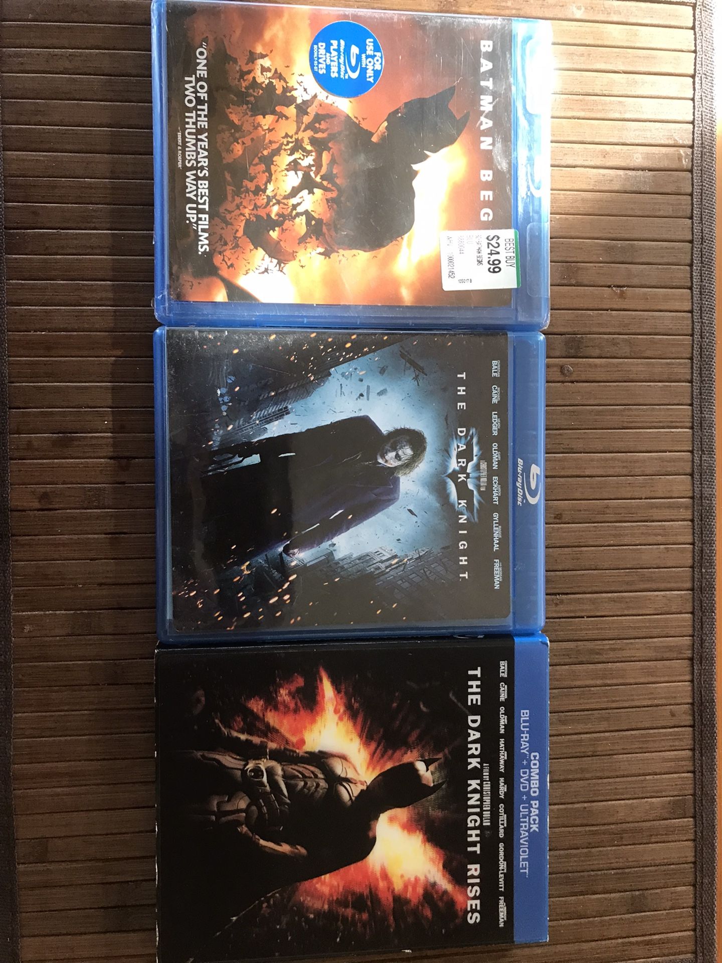 Batman Dark Knight Trilogy Blu-rays