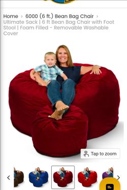 Bean Bag Chair and foot stool