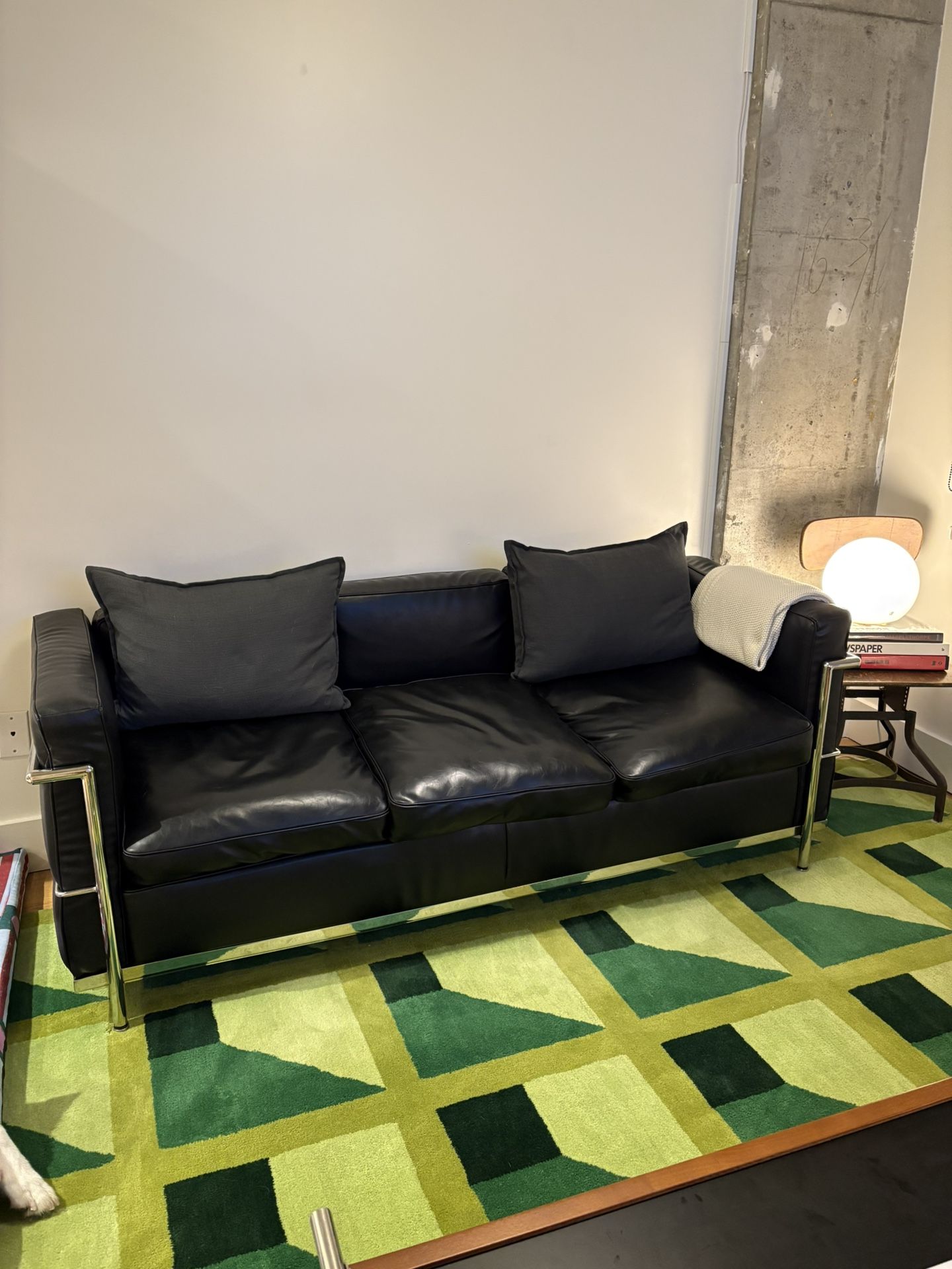 Le Corbusier Style Vegan Leather Couch