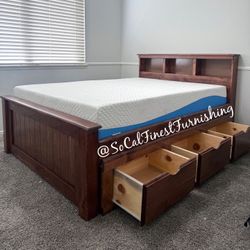 Full Bed With Drawers And Mattress 