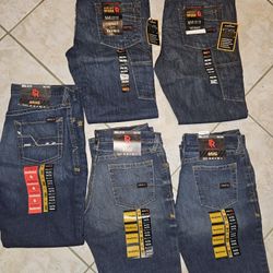 LOT OF 5 BRAND NEW WHITH TAGS ARIAT FR M4 BOOT CUT MEN'S WORK JEANS SIZE 34X34 