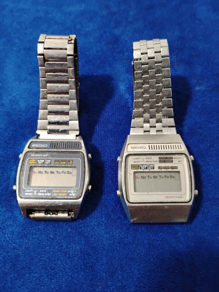 Two Vintage Seiko Digital Watches – Non Working – for Both