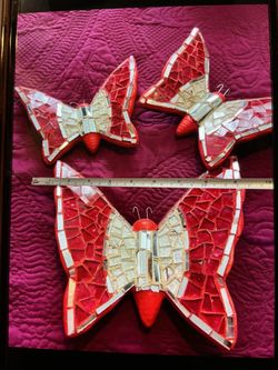 3 mariposas de pared por 20