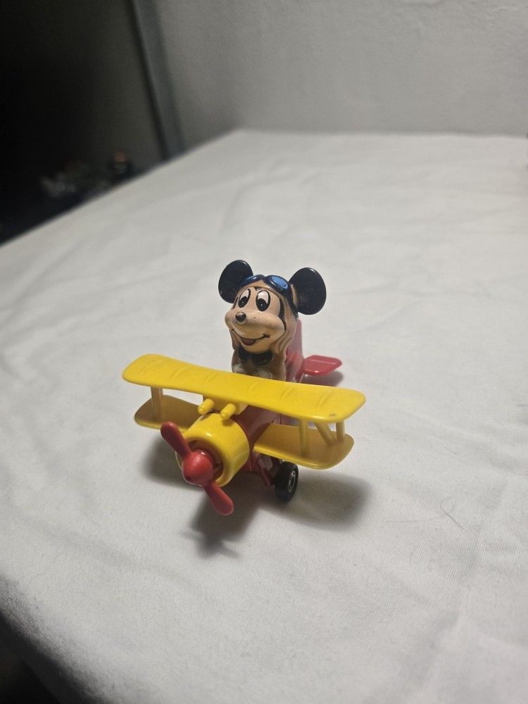Vintage Mickey Mouse Plane Toy.