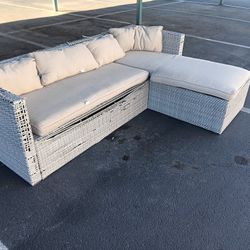 2 Piece Outdoor Sectional Gray Sofa Couch-DELIVERY AVAILABLE 