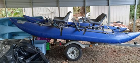 Outcast 2 person Pontoon Fishing Boat for Sale in Skok, WA - OfferUp