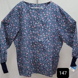3x Print Scrub Jacket New