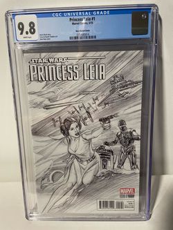 Star Wars Princess Leia #1 CGC 9.8 Alex Ross Sketch Cover