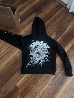 Small Black Sp5der hoodie