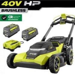 40V HP Brushless 21 in. Cordless Battery Walk Behind Multi-Blade Self-Propelled Mower w/ (2) 6.0Ah Batteries and Charger