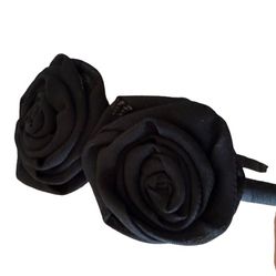 Black rose headband women and girls