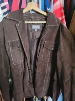 Brown leather jacket
