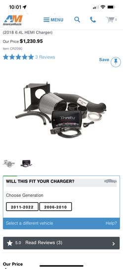Dodge Charger intake Kit With Tuner And Throttle Body