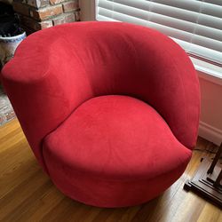 Stylish Red Swivel Chair