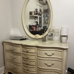 Antique Dresser And Mirror