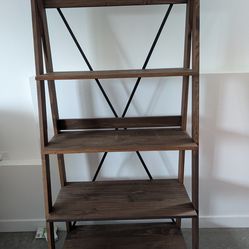 Rustic wood bookshelf