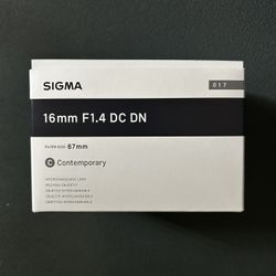 16 MM 1.4 SIGMA PRIME LENS (DC DN)