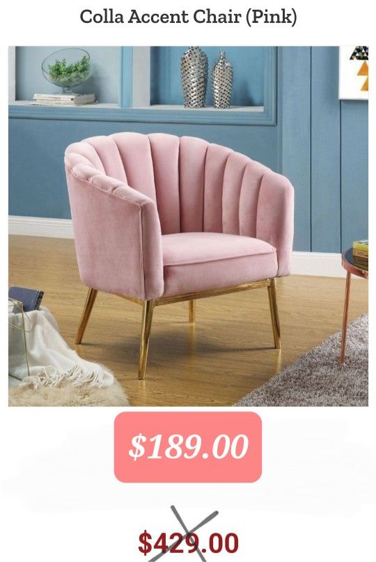 Colla Accent Chair Pink