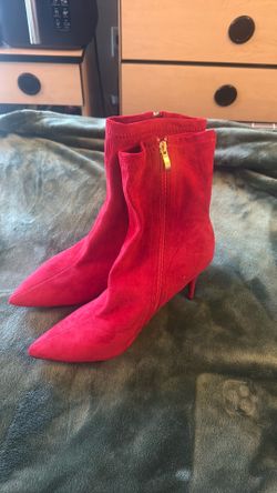 Used red high heels