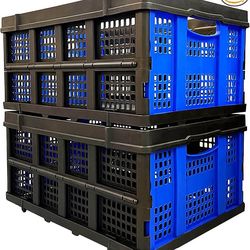 2 Pack Collapsible Storage Crate 22L x 15W x 10.7H