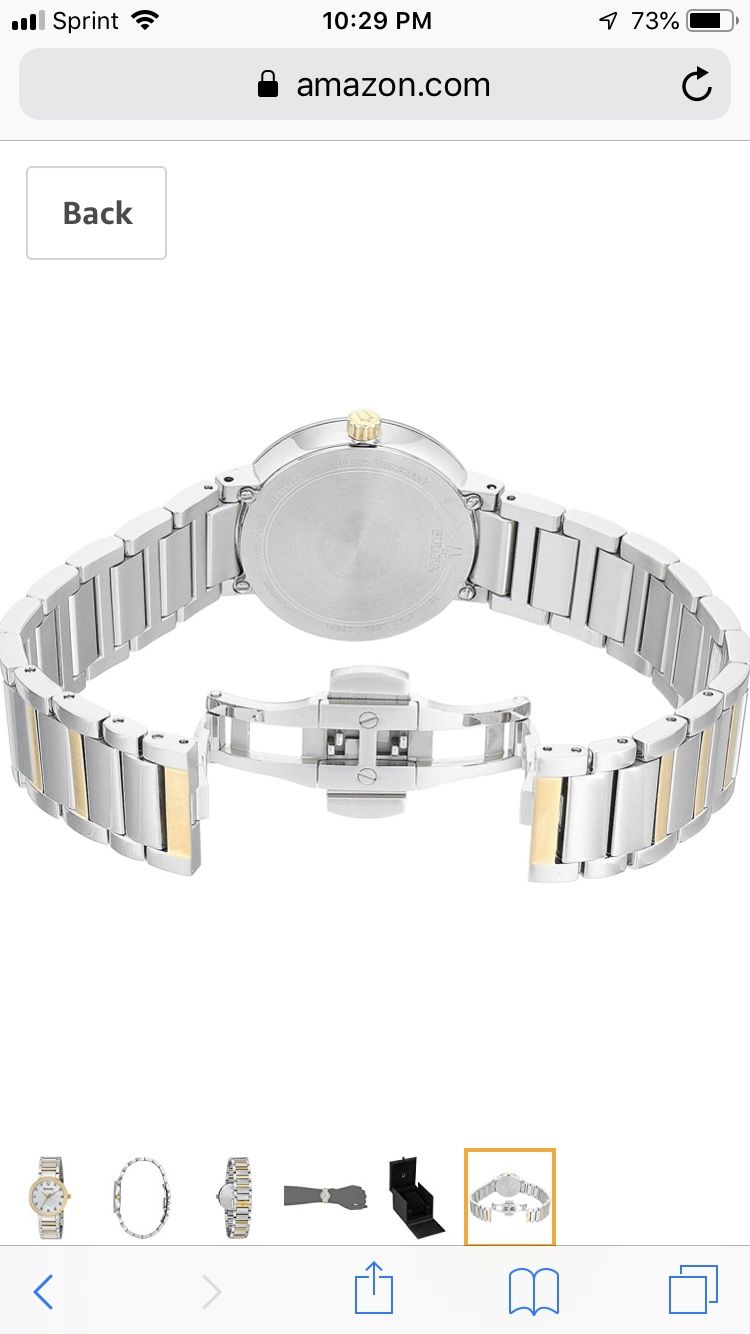 Bulova Women's Modern Diamond Accent Two Toned Stainless Steel Watch