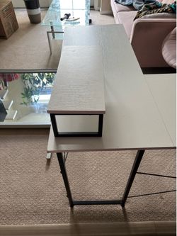 Modern White L-Shaped Computer Desk