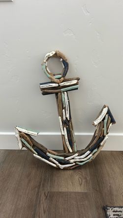 coastal themed anchor wall hanging