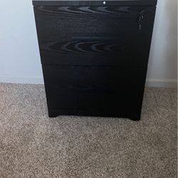 Two Drawer, File Cabinet With Lock And Key