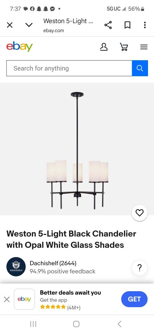 Signature Series Weston 5 Light Chandelier