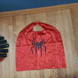 Spiderman Superhero Cape Dress-Up Halloween Costume 