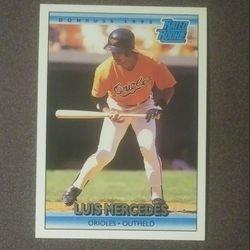 1991 Leaf 1992 Donruss Luis Mercedes Baltimore Orioles #6 Rated Rookie Baseball Card Vintage Collectible Sports MLB Trading Major League Pro 