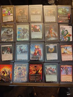 MAGIC THE GATHER SUPERHEROES SET (LOTS OF MYTHIC RARE, HARD FINDS
