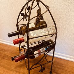 Wine Rack  Wrought Iron  Stand For Champagne Wine Bottles 