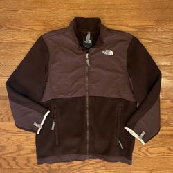 The North Face Jacket Girls Sz XL Brown Polartec Fleece Outdoor Zip Pockets