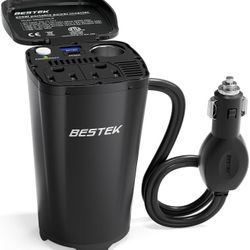 BESTEK 200W Power Inverter, 12V DC to 110V AC Car Plug Adapter Outlet