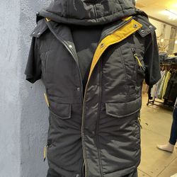 Black Hoodie Vest 