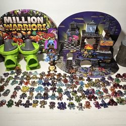 Spin Master Million Warriors Battle Packs 2 small 2 large launchers 70 figures 2 Burnin Love