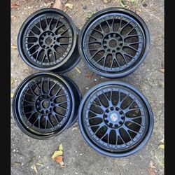 4 X 18x8 5x4.5 5x114.3 5x100 5x3.94 G35 G37 Q50 Q60 350z 370z Sentra Accord Civic Camry Mustang Altima Tacoma rims Wheels!!