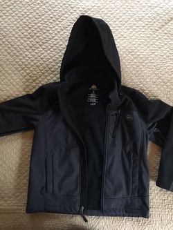 Black Snozu fleece lined coat size - 10/12