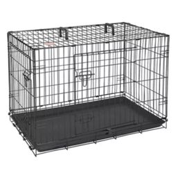 36” Folding Dog crate w/divider and pan tray