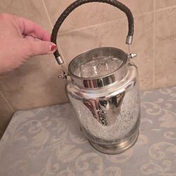 Brand New Mercury Glass Lantern Candle Holder/Vase