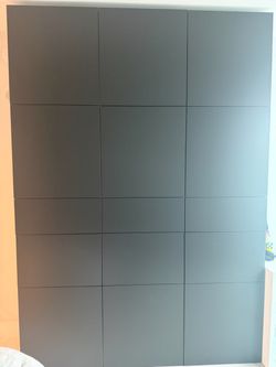 IKEA BESTA Large Dark Gray Modular Storage Cabinet