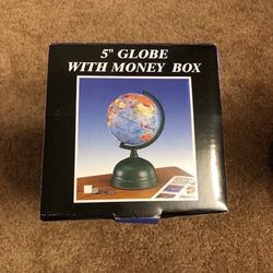 Globe With Money Box On Bottom BRANDNEW